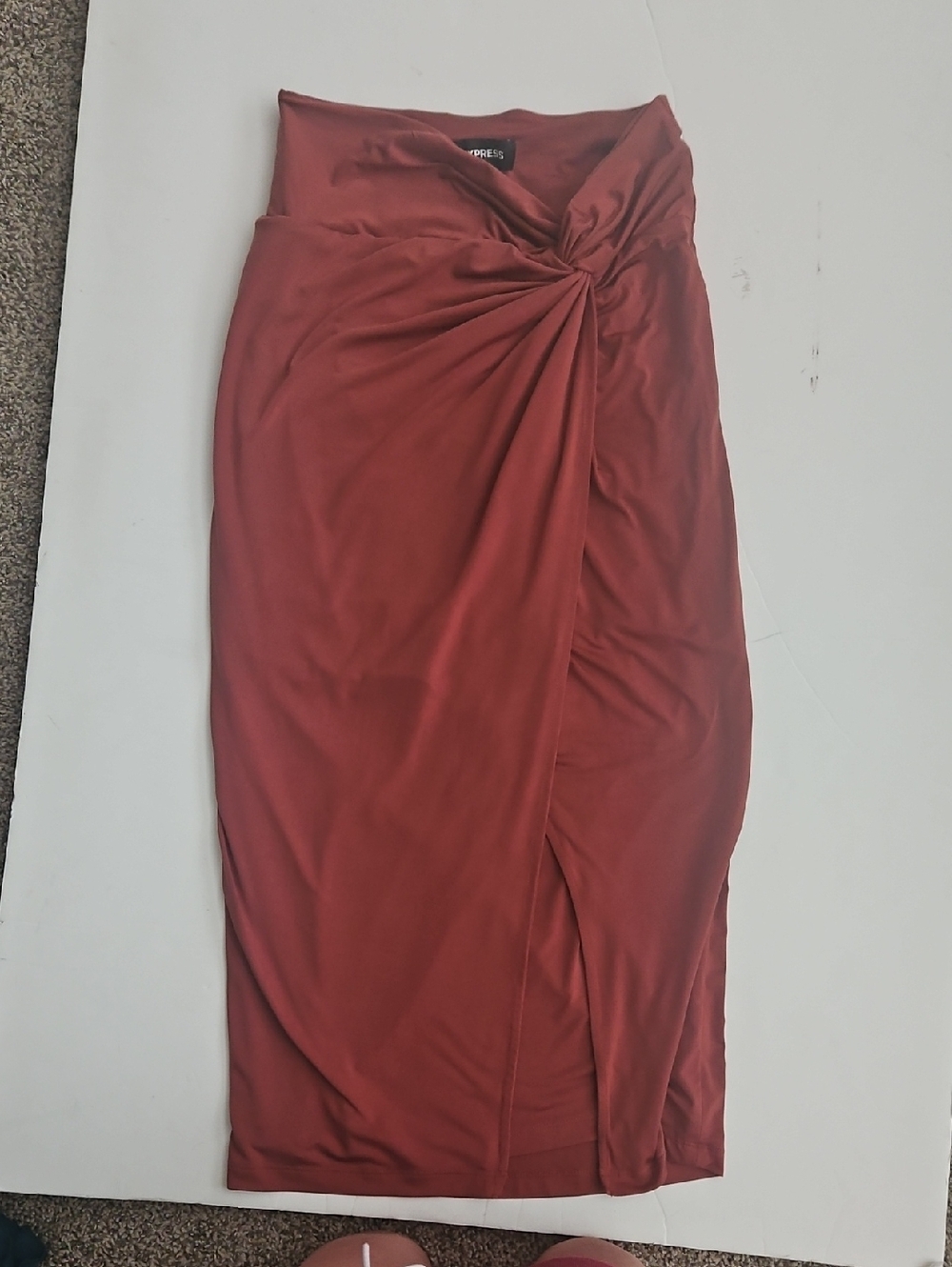 Body Contour Midi Skirt By Express